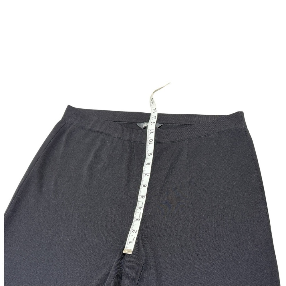 MISOOK Black Classic Knit Pull On Wide Leg Pants Size LP - Picture 4 of 9